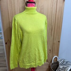 Bright Green Turtleneck Sweater